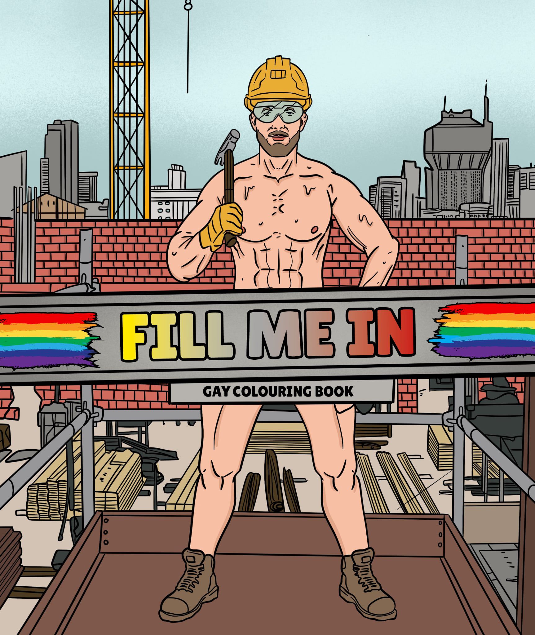 Obálka omalovánky FILL ME IN gay colouring book
