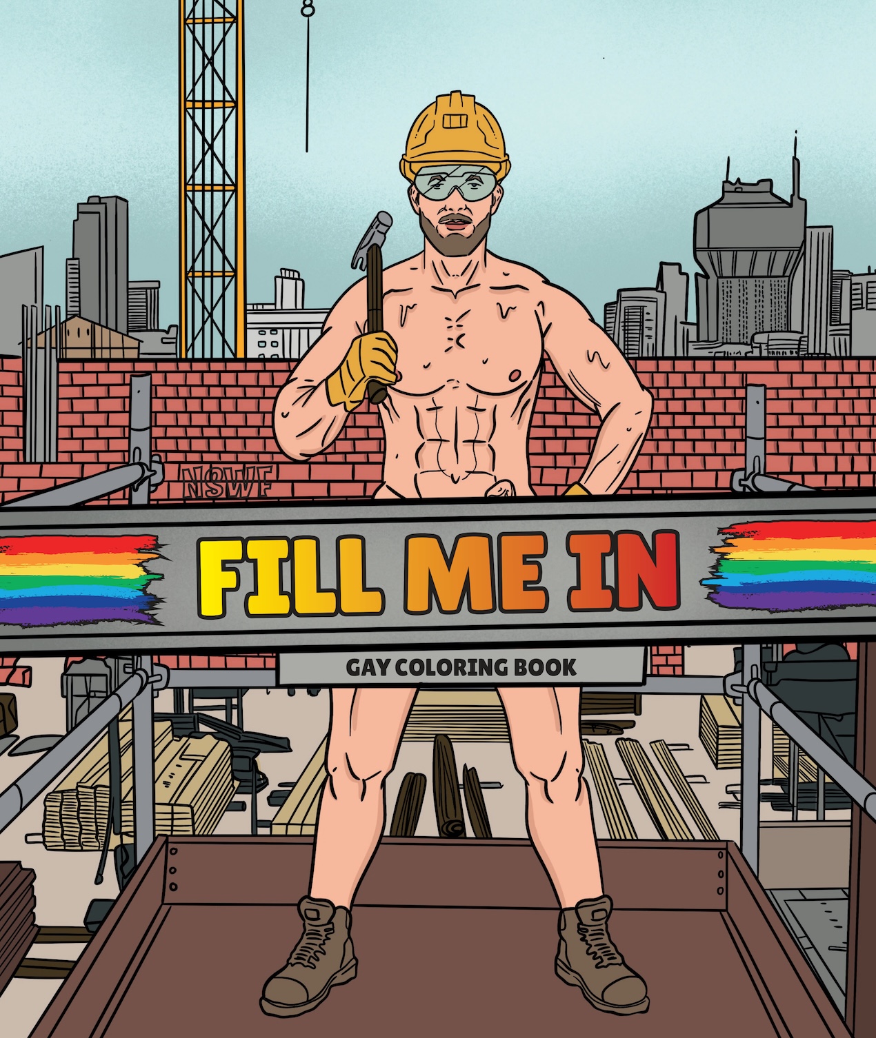 Obálka omalovánky FILL ME IN gay colouring book